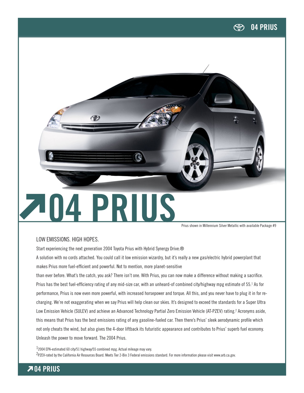 2004 Toyota Prius Brochure Page 3